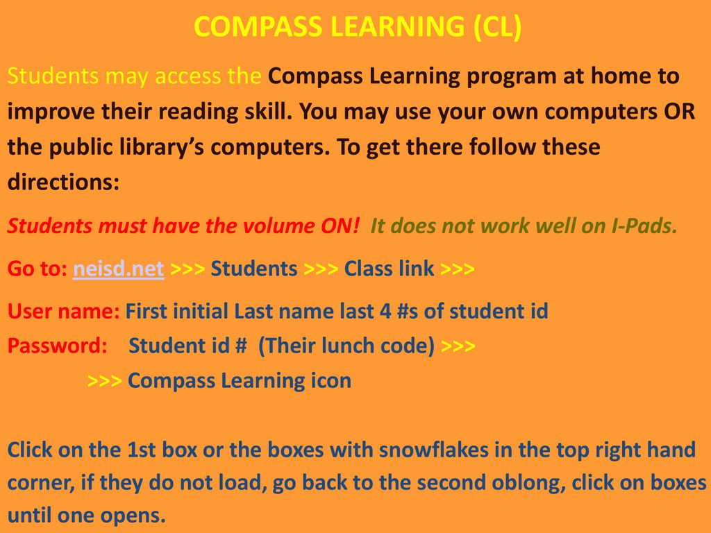 Compass learning reading sale